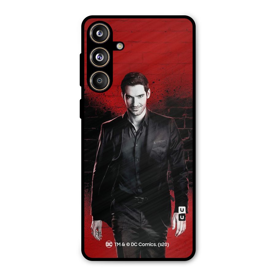 Lucifer Morningstar Wings Shadow Metal Back Case for Galaxy F55