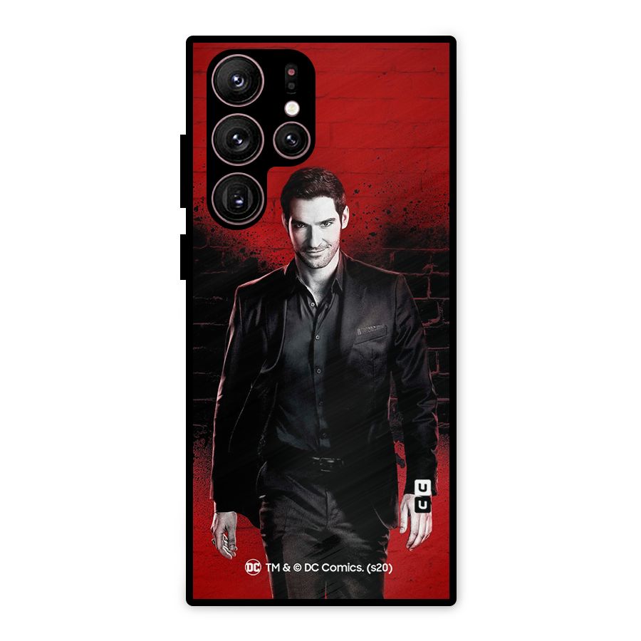 Lucifer Morningstar Wings Shadow Metal Back Case for Galaxy S22 Ultra 5G