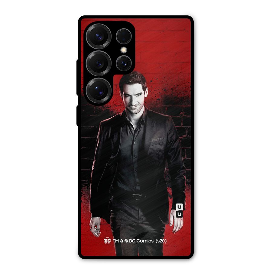 Lucifer Morningstar Wings Shadow Metal Back Case for Galaxy S25 Ultra