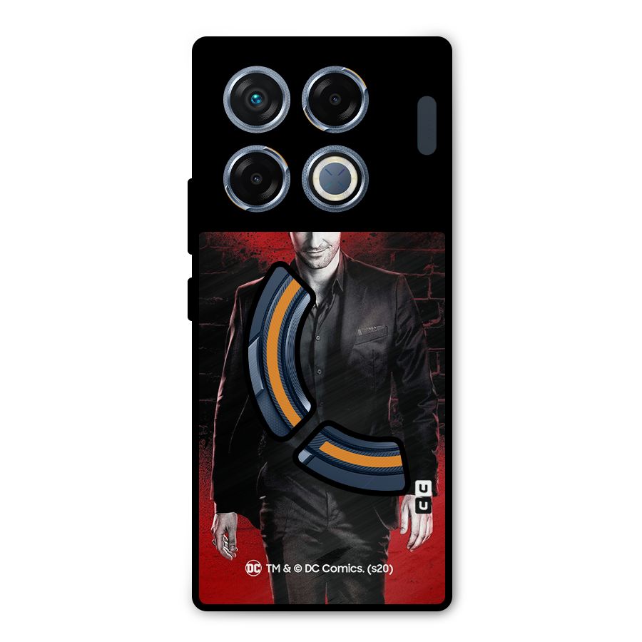 Lucifer Morningstar Wings Shadow Metal Back Case for Infinix GT 20 Pro