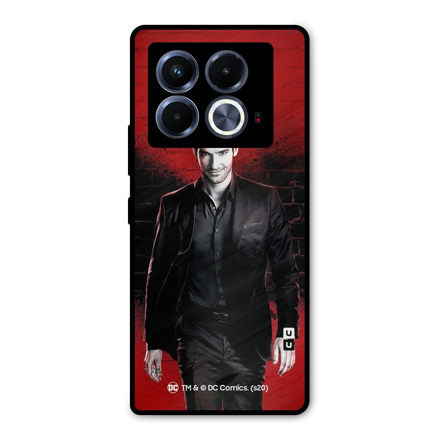 Lucifer Morningstar Wings Shadow Metal Back Case for Infinix Note 40 5G