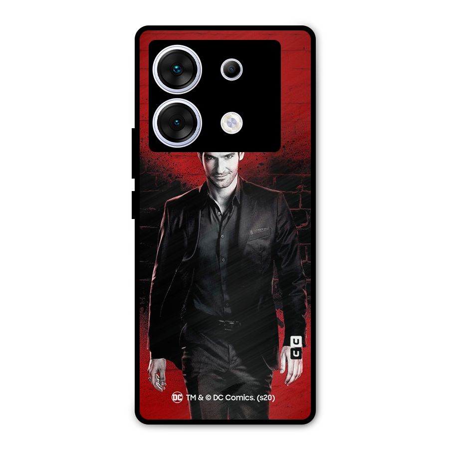 Lucifer Morningstar Wings Shadow Metal Back Case for Infinix Zero 30 5G