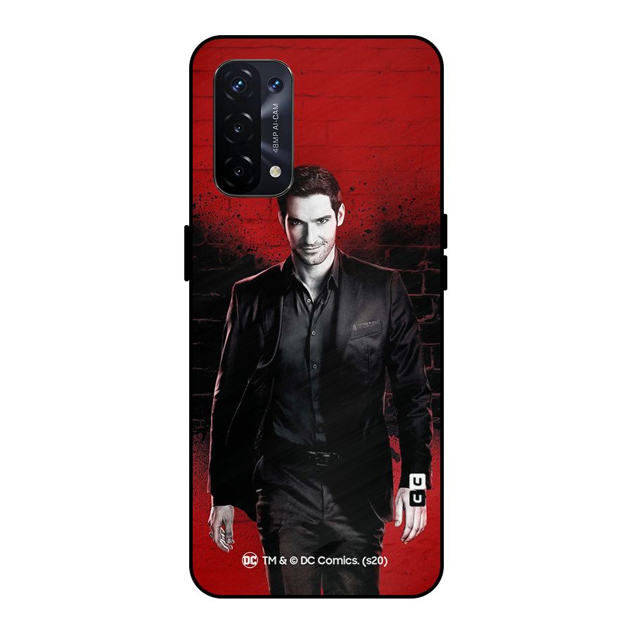 Lucifer Morningstar Wings Shadow Metal Back Case for Oppo A74 5G
