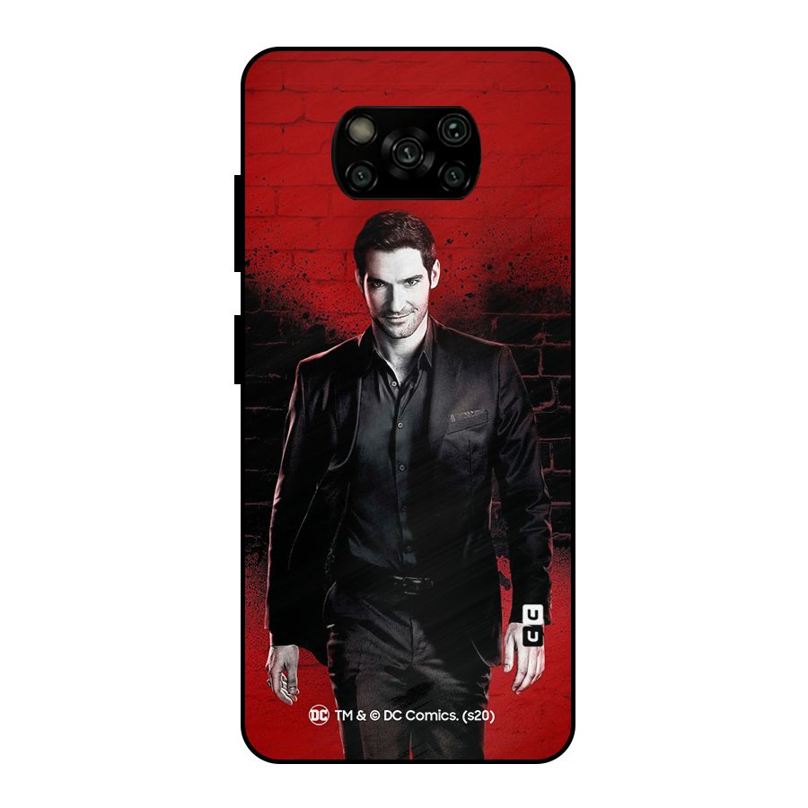 Lucifer Morningstar Wings Shadow Metal Back Case for Poco X3