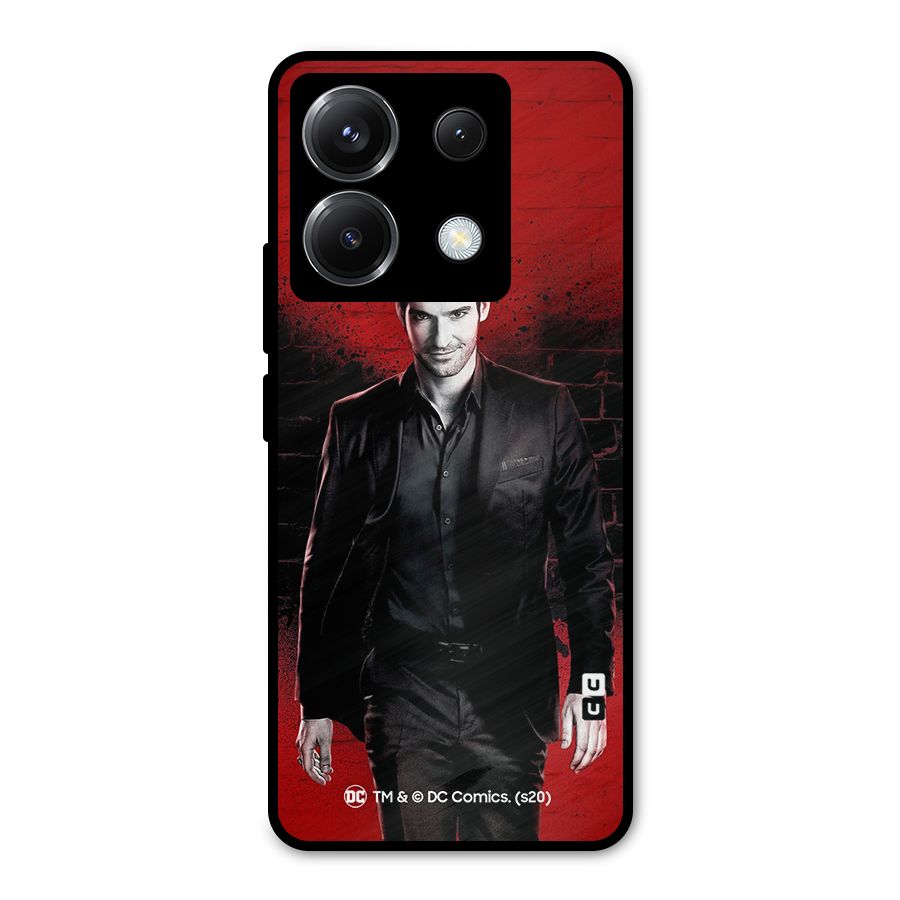 Lucifer Morningstar Wings Shadow Metal Back Case for Poco X6