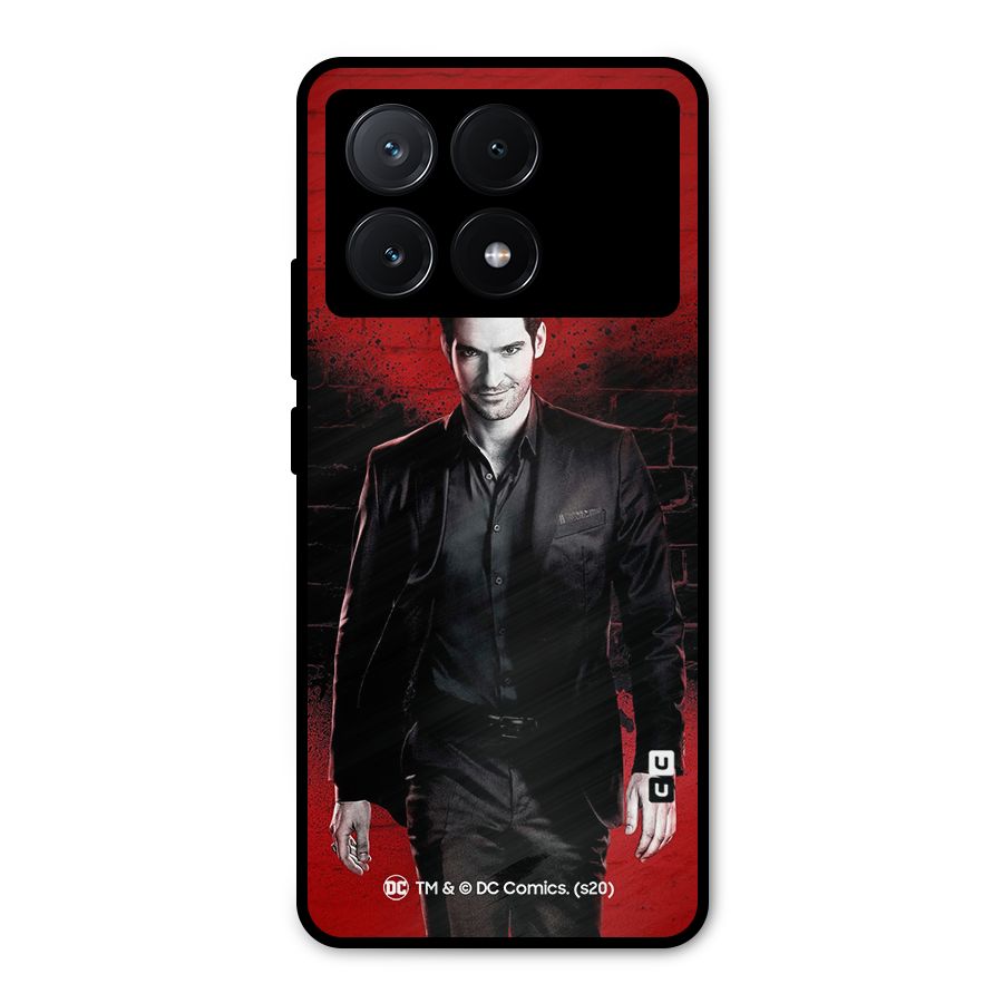 Lucifer Morningstar Wings Shadow Metal Back Case for Poco X6 Pro