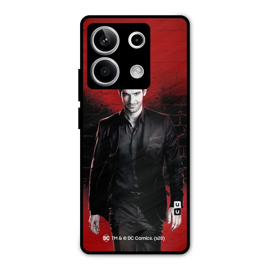 Lucifer Morningstar Wings Shadow Metal Back Case for Redmi Note 13 5G
