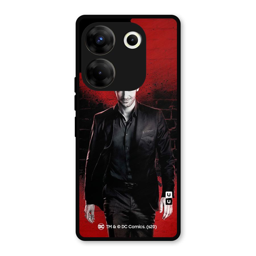 Lucifer Morningstar Wings Shadow Metal Back Case for Tecno Camon 20 Pro