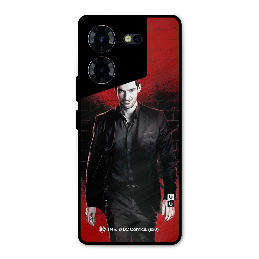 Lucifer Morningstar Wings Shadow Metal Back Case for Tecno Pova 5 Pro 5G