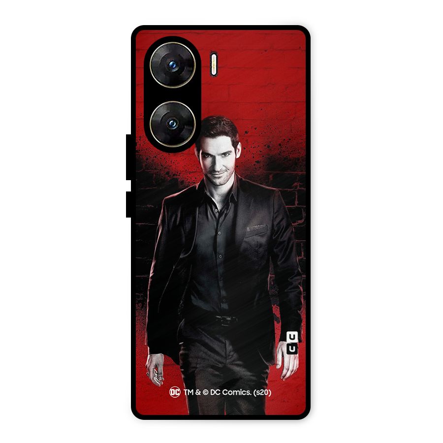 Lucifer Morningstar Wings Shadow Metal Back Case for Vivo V29e