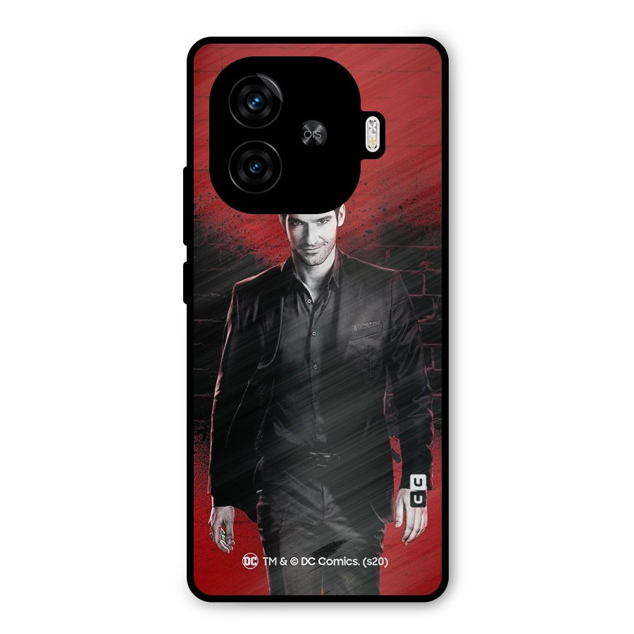 Lucifer Morningstar Wings Shadow Metal Back Case for iQOO Z9 Turbo