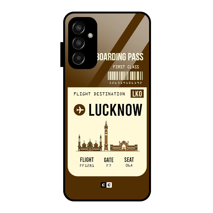 Lucknow Boarding Pass Glass Back Case for Galaxy F13