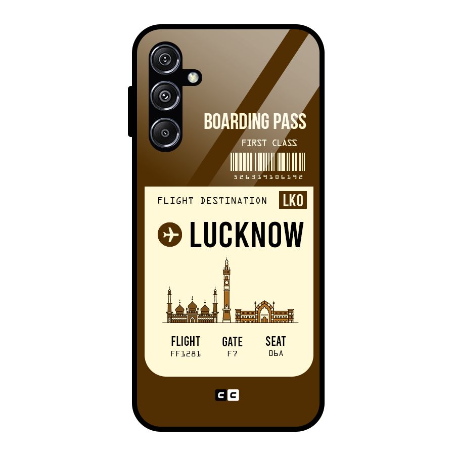 Lucknow Boarding Pass Glass Back Case for Galaxy M34 5G