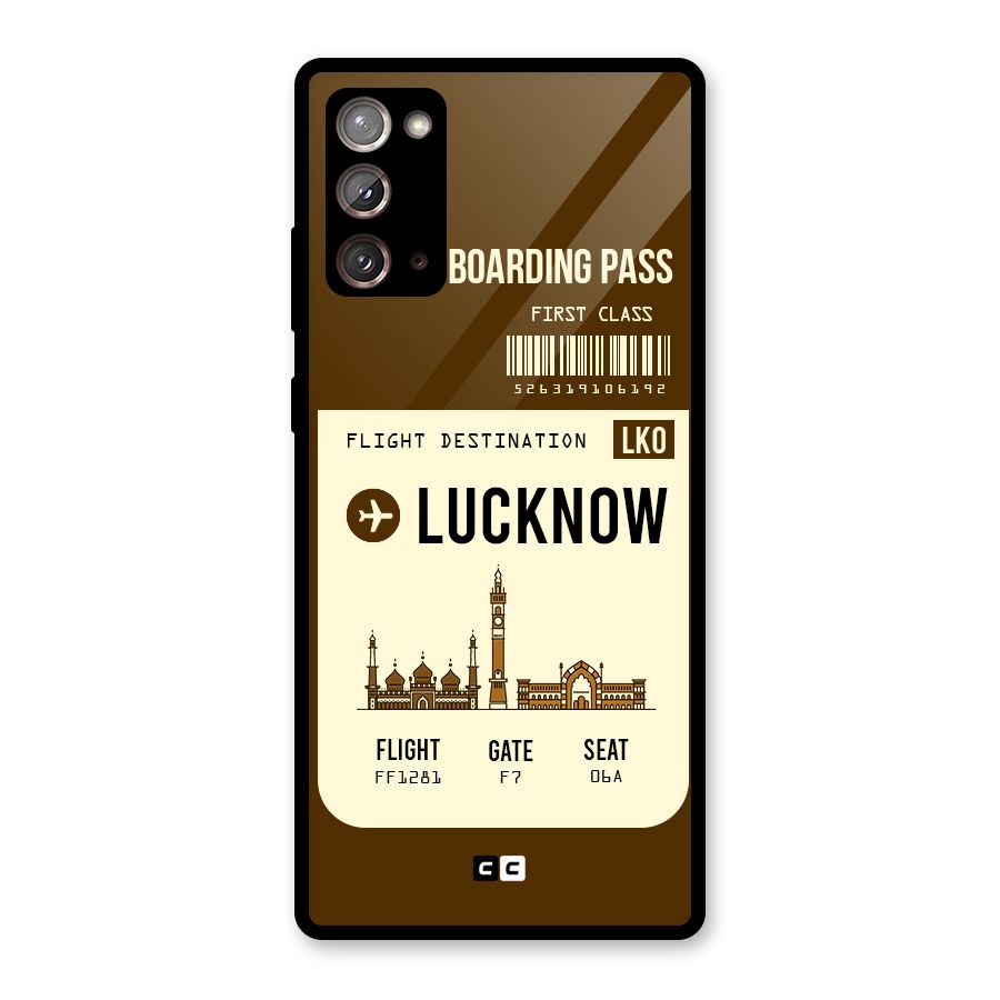 Lucknow Boarding Pass Glass Back Case for Galaxy Note 20