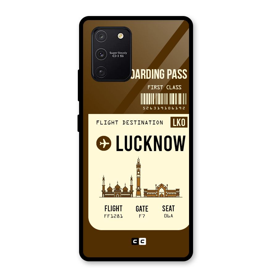Lucknow Boarding Pass Glass Back Case for Galaxy S10 Lite
