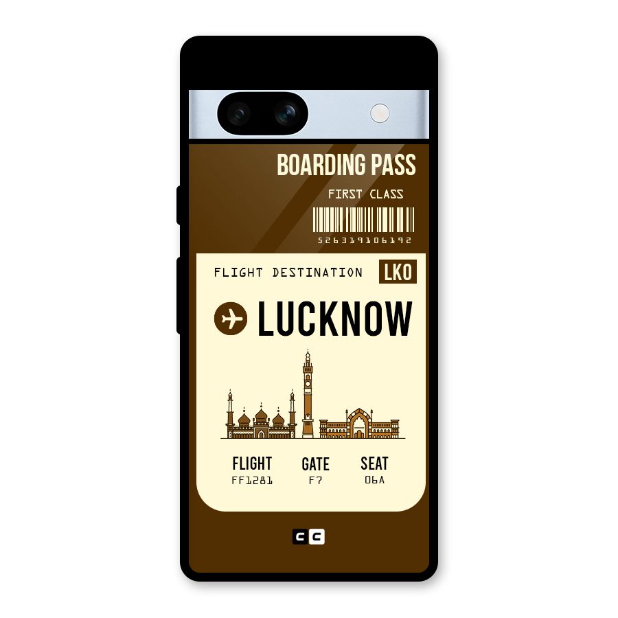 Lucknow Boarding Pass Glass Back Case for Google Pixel 7a