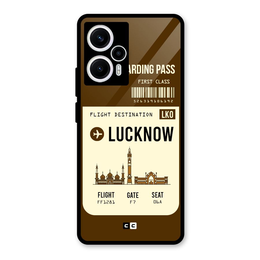 Lucknow Boarding Pass Glass Back Case for Poco F5