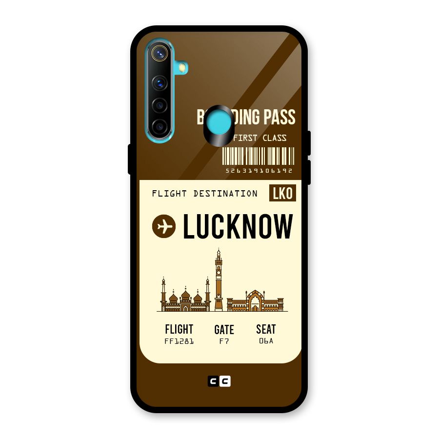 Lucknow Boarding Pass Glass Back Case for Realme 5i