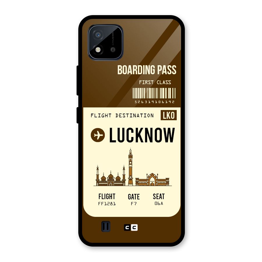 Lucknow Boarding Pass Glass Back Case for Realme C11 2021