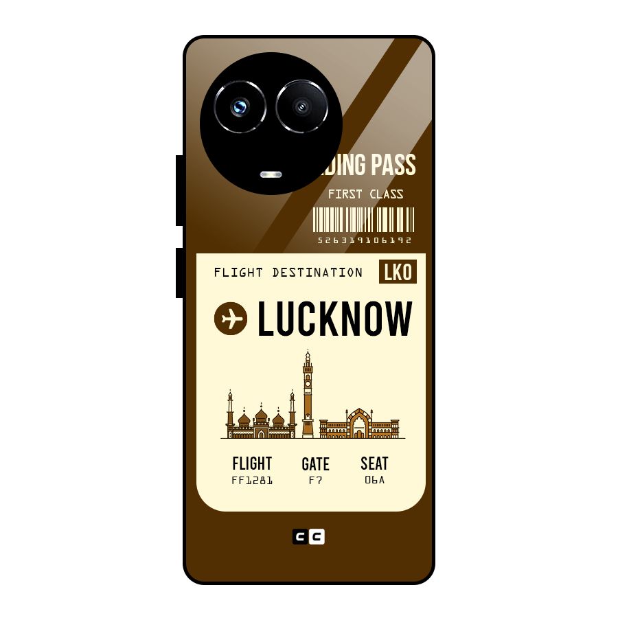 Lucknow Boarding Pass Glass Back Case for Realme Narzo 60X