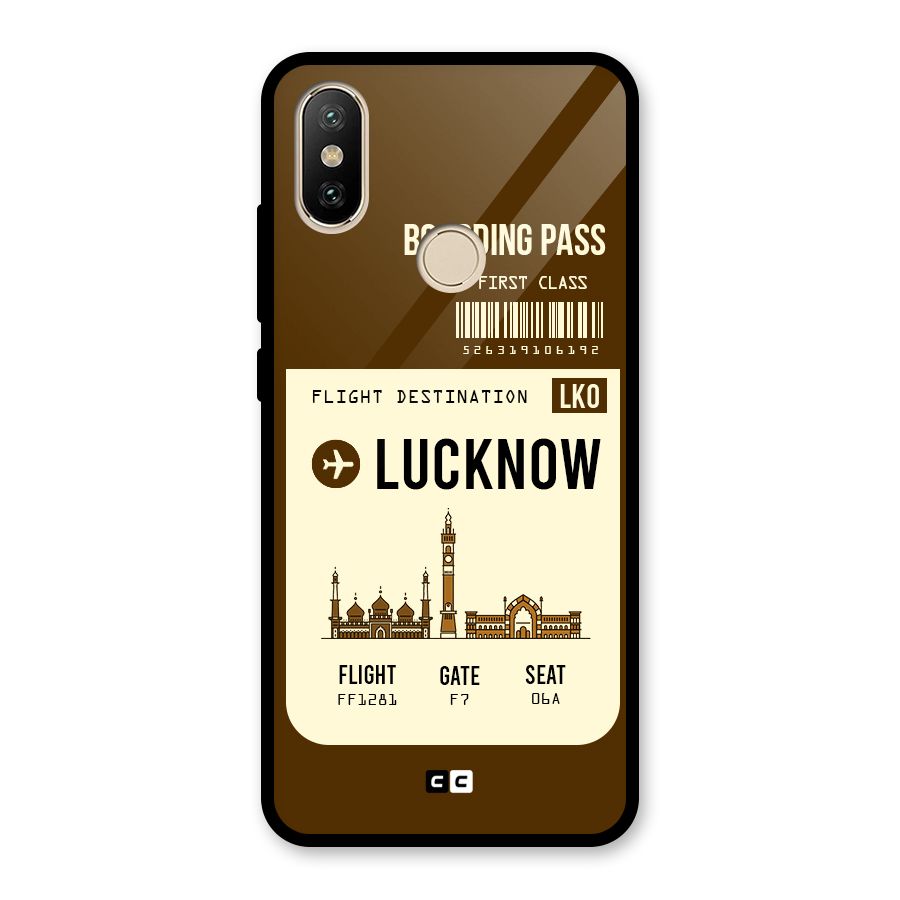 Lucknow Boarding Pass Glass Back Case for Redmi A2