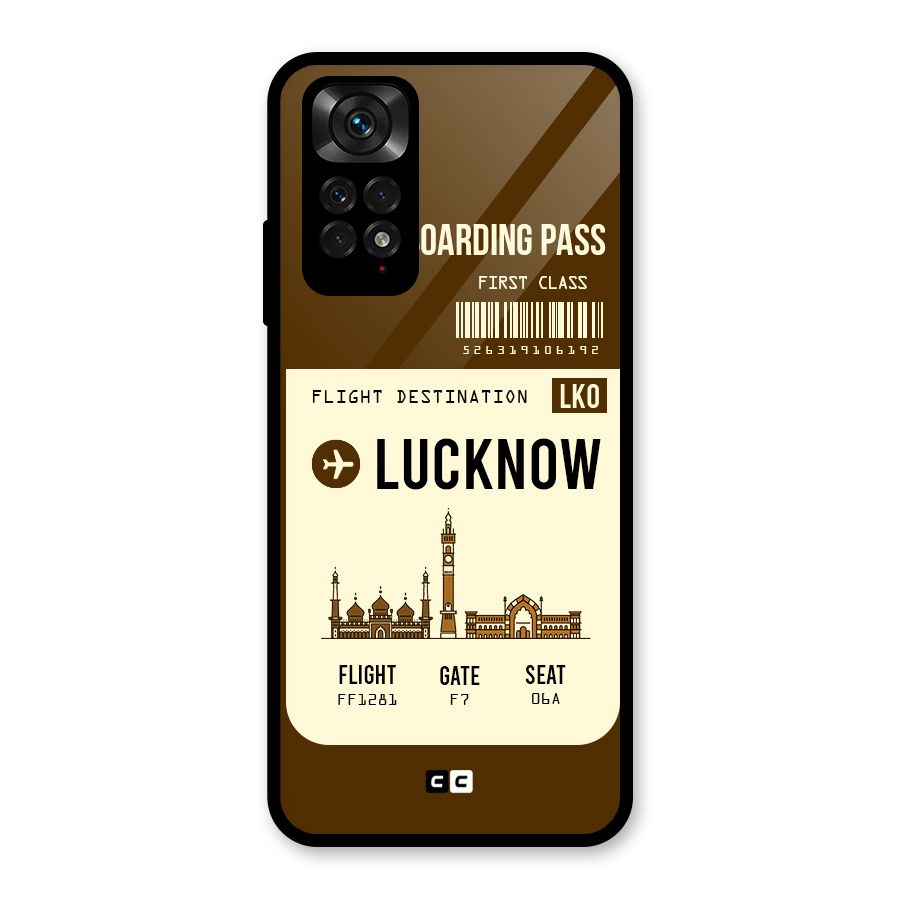 Lucknow Boarding Pass Glass Back Case for Redmi Note 11S