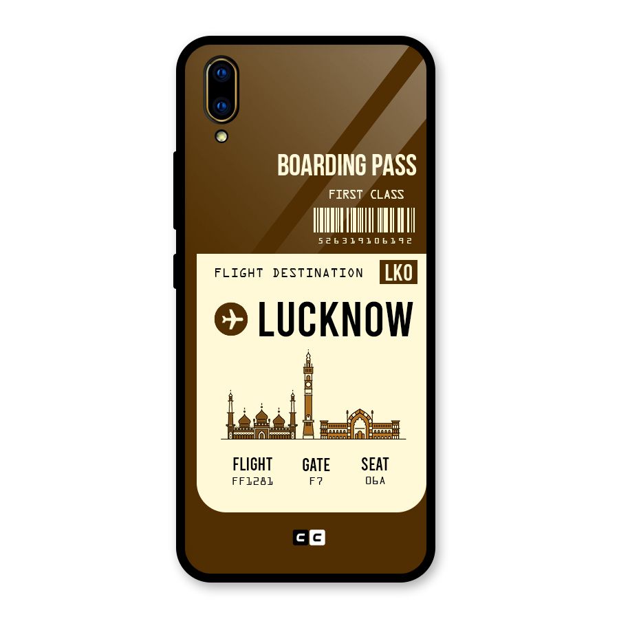 Lucknow Boarding Pass Glass Back Case for Vivo V11 Pro