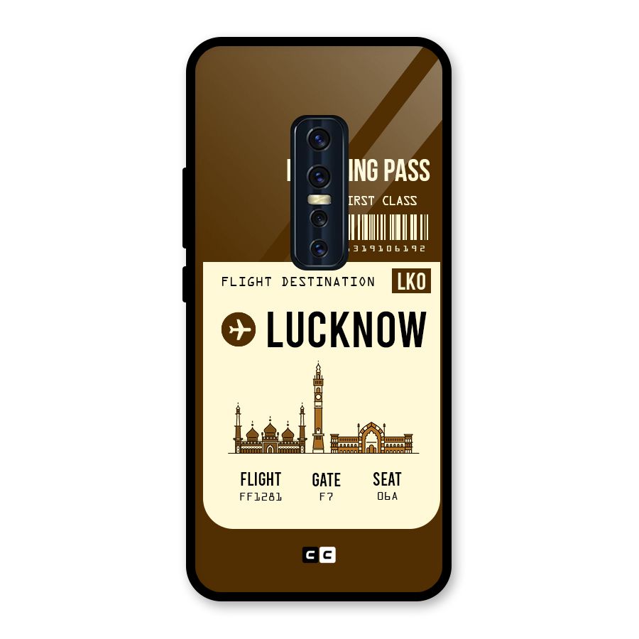 Lucknow Boarding Pass Glass Back Case for Vivo V17 Pro