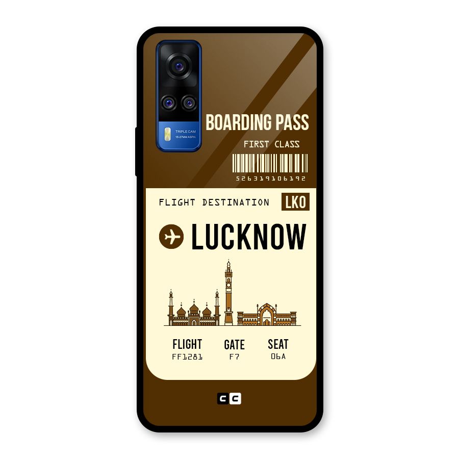 Lucknow Boarding Pass Glass Back Case for Vivo Y31