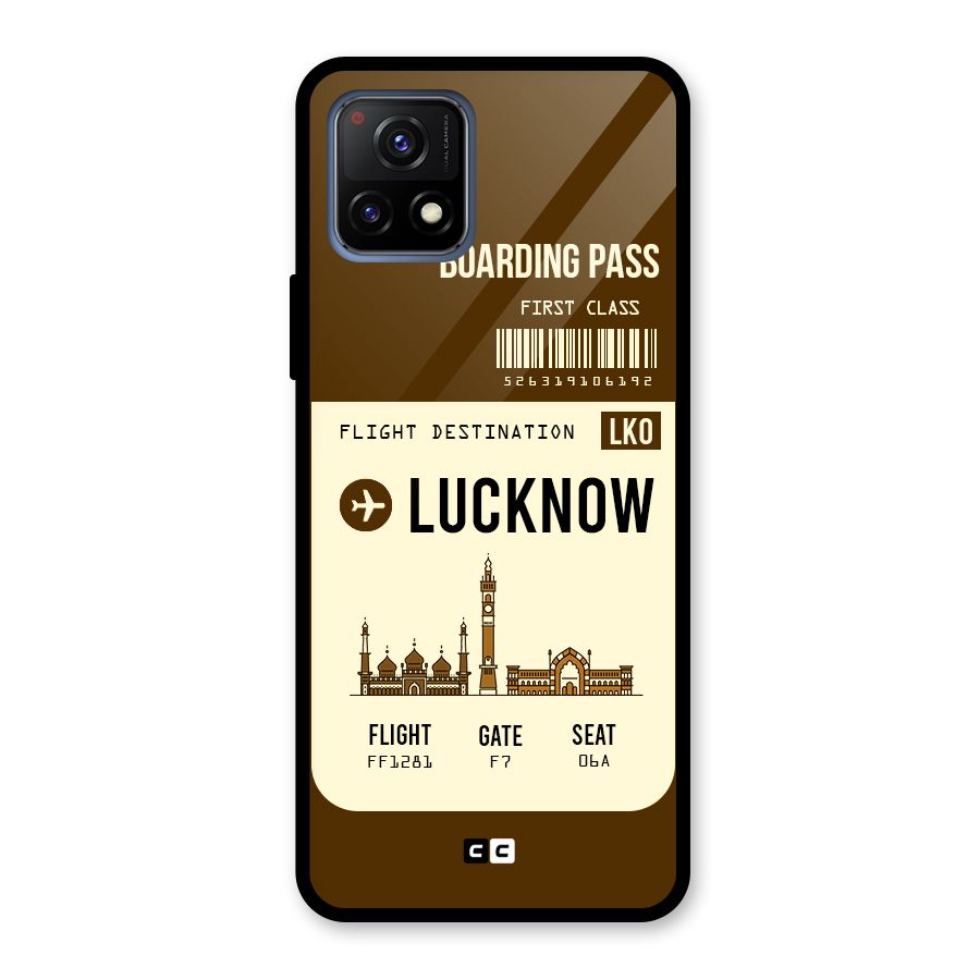 Lucknow Boarding Pass Glass Back Case for Vivo Y72 5G