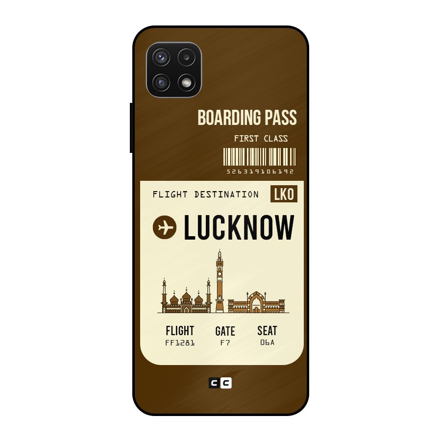 Lucknow Boarding Pass Metal Back Case for Galaxy A22 5G