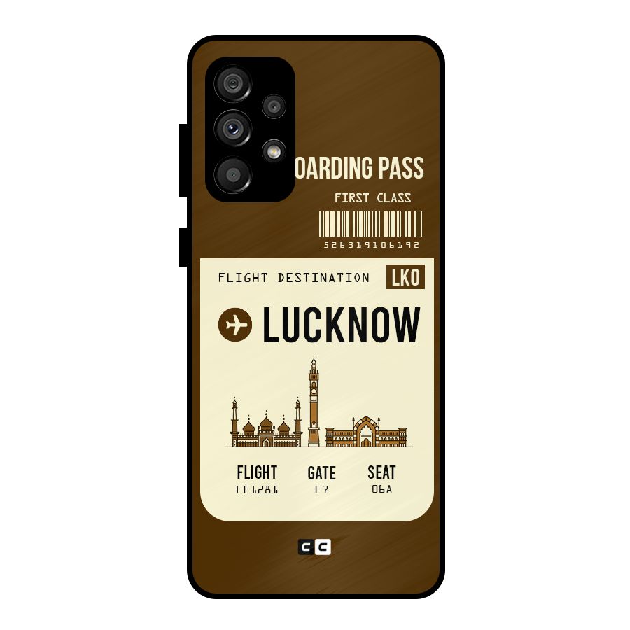 Lucknow Boarding Pass Metal Back Case for Galaxy A73 5G