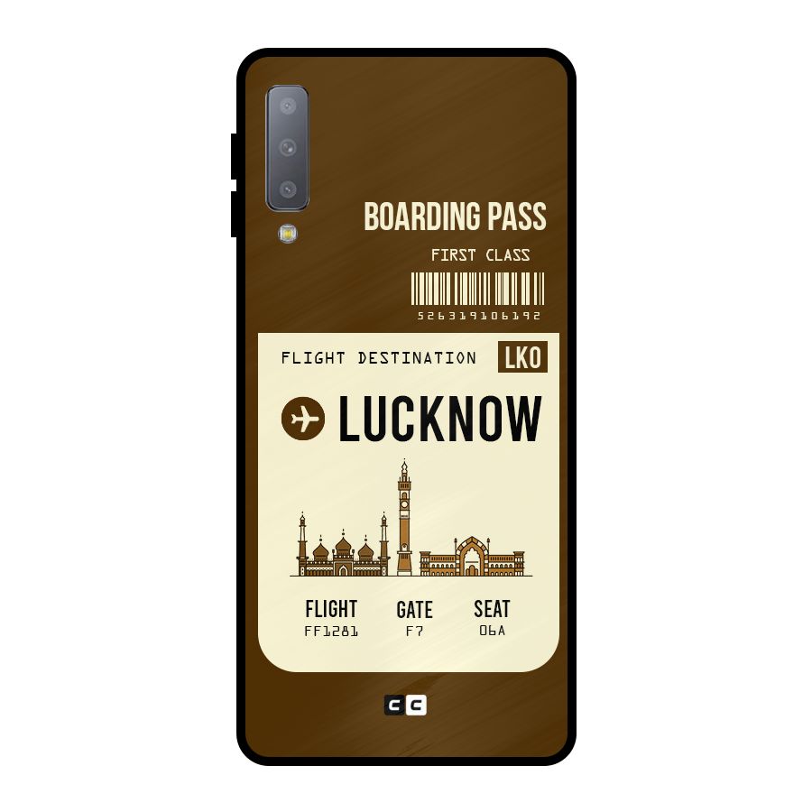 Lucknow Boarding Pass Metal Back Case for Galaxy A7 (2018)