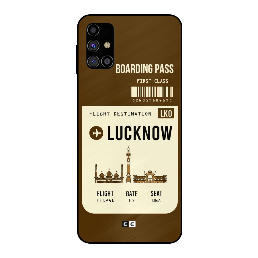 Lucknow Boarding Pass Metal Back Case for Galaxy M31s