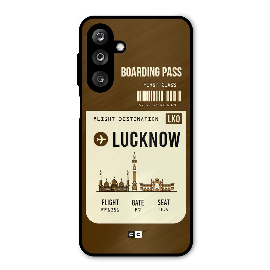 Lucknow Boarding Pass Metal Back Case for Galaxy M36