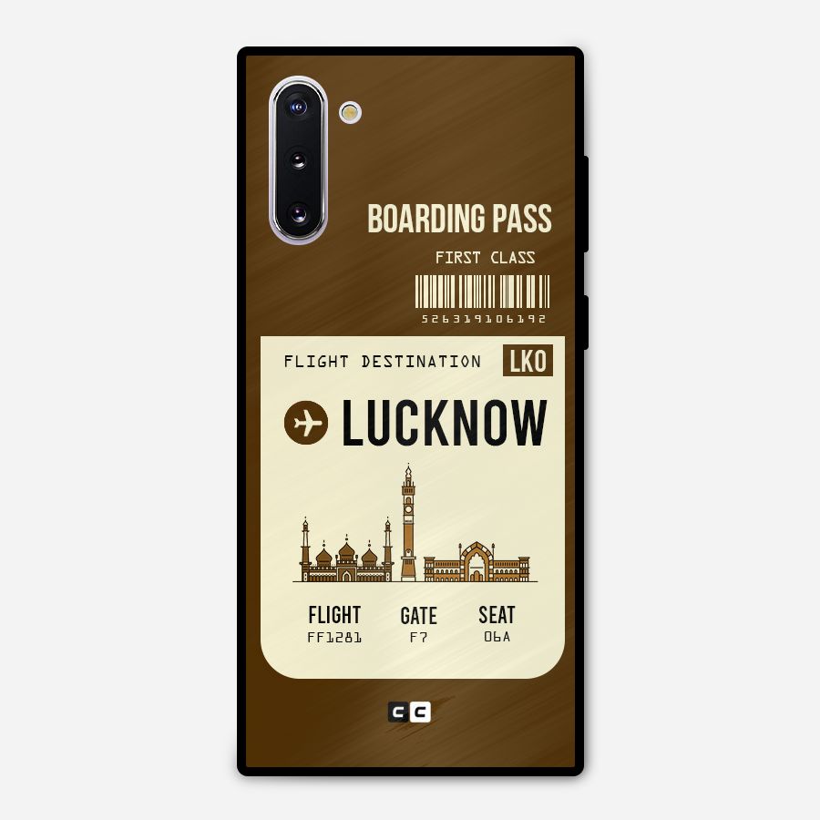 Lucknow Boarding Pass Metal Back Case for Galaxy Note 10