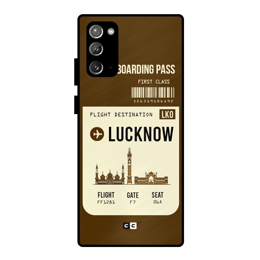 Lucknow Boarding Pass Metal Back Case for Galaxy Note 20