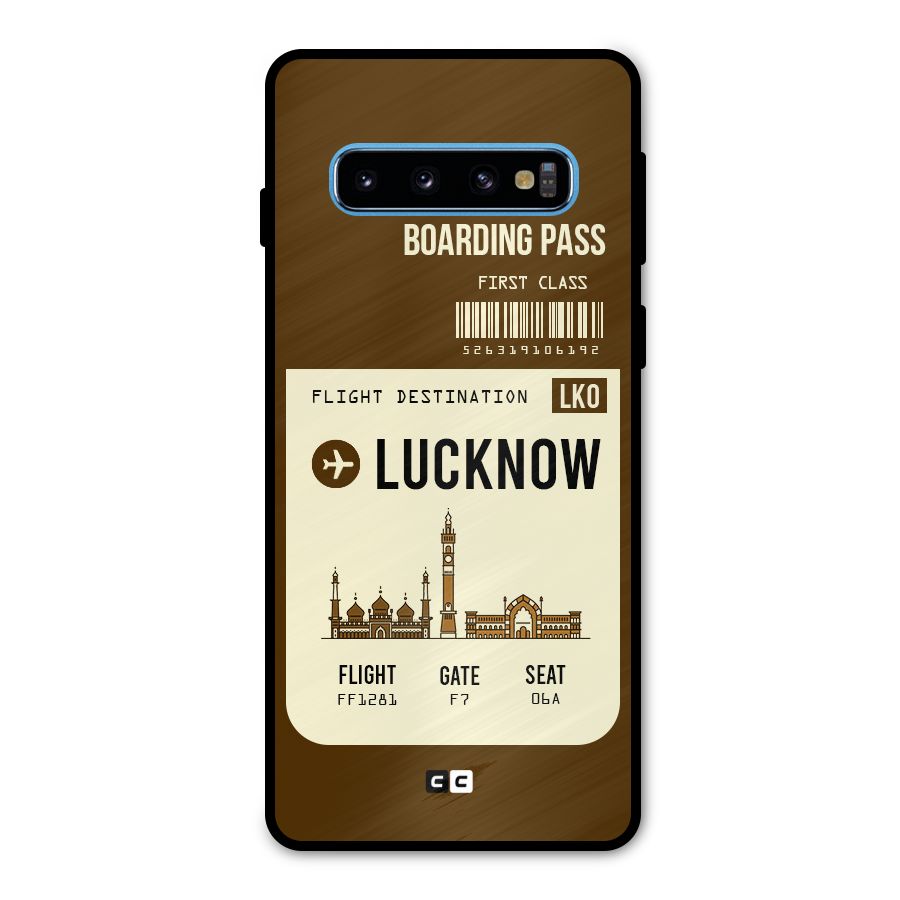 Lucknow Boarding Pass Metal Back Case for Galaxy S10