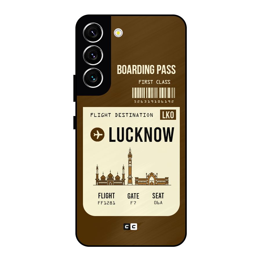 Lucknow Boarding Pass Metal Back Case for Galaxy S22 5G