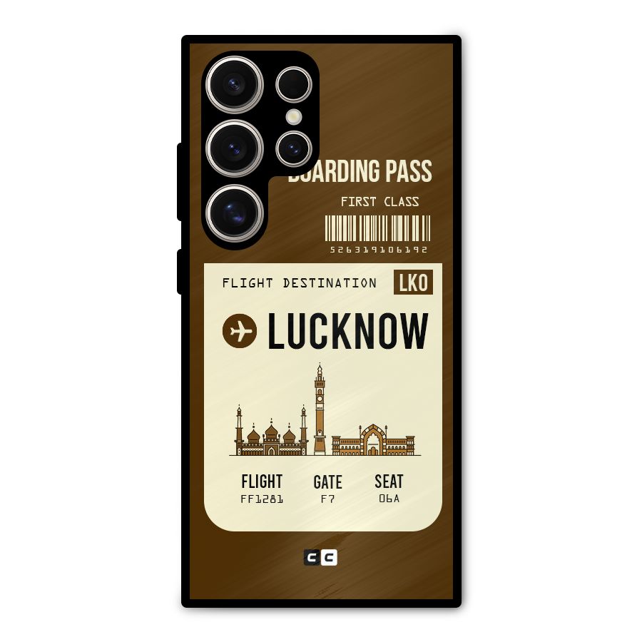 Lucknow Boarding Pass Metal Back Case for Galaxy S24 Ultra