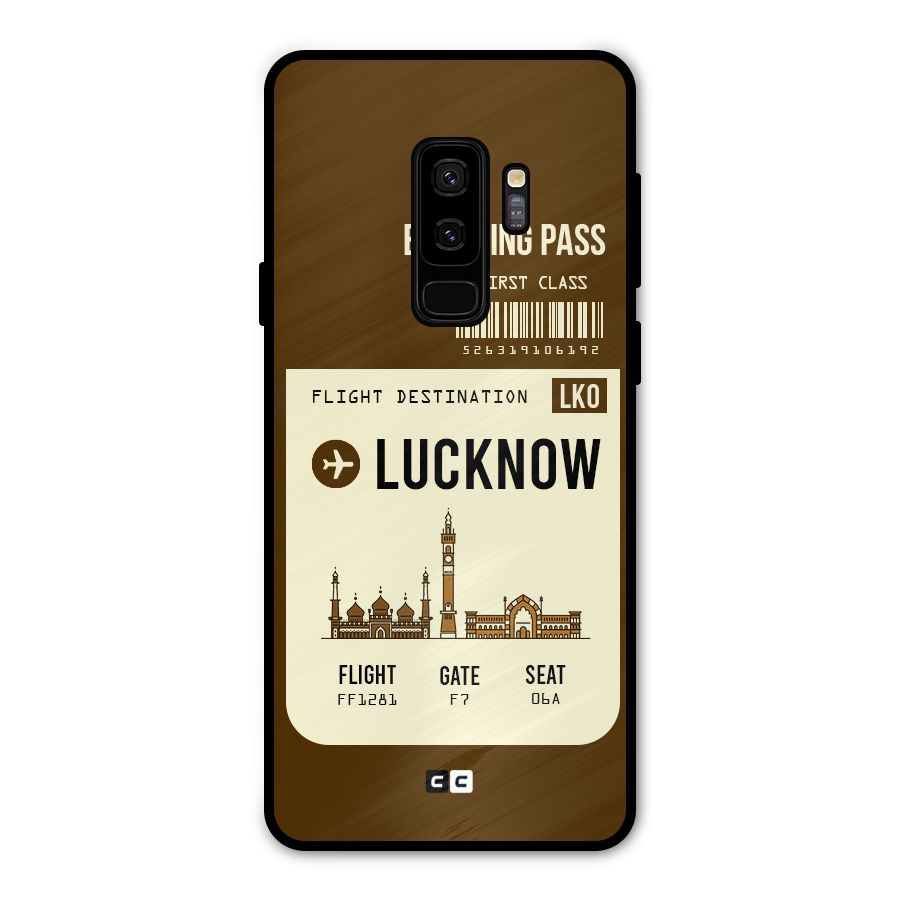 Lucknow Boarding Pass Metal Back Case for Galaxy S9 Plus