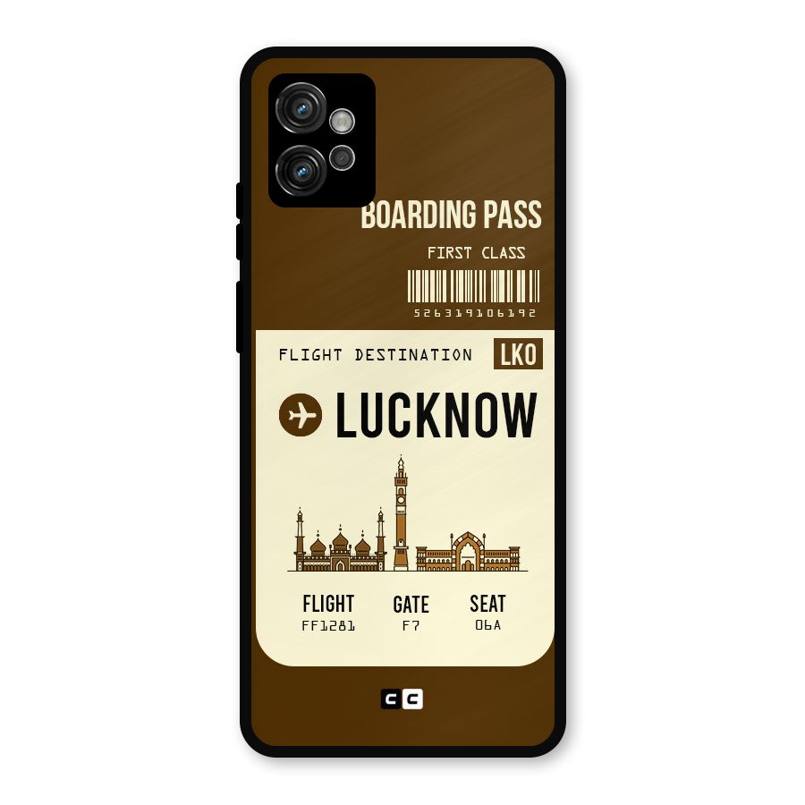 Lucknow Boarding Pass Metal Back Case for Moto G32
