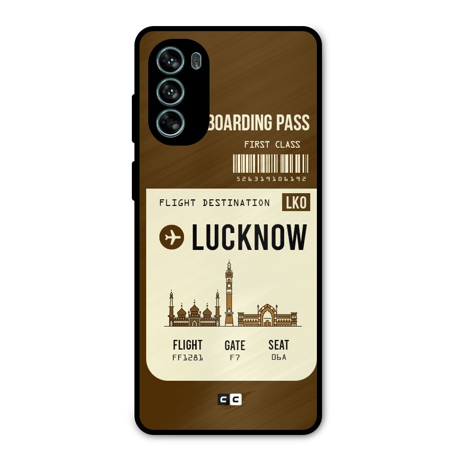 Lucknow Boarding Pass Metal Back Case for Moto G62