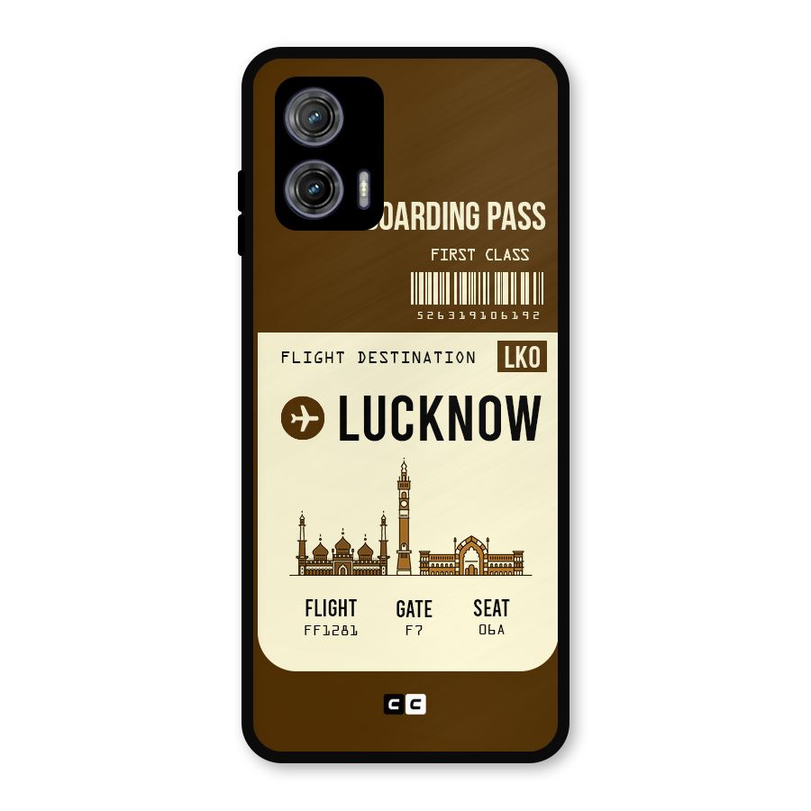 Lucknow Boarding Pass Metal Back Case for Moto G73