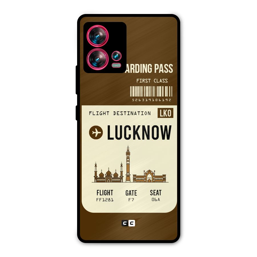 Lucknow Boarding Pass Metal Back Case for Motorola Edge 30 Fusion