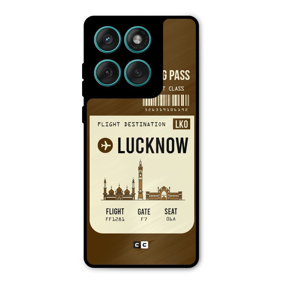 Lucknow Boarding Pass Metal Back Case for Motorola Edge 60