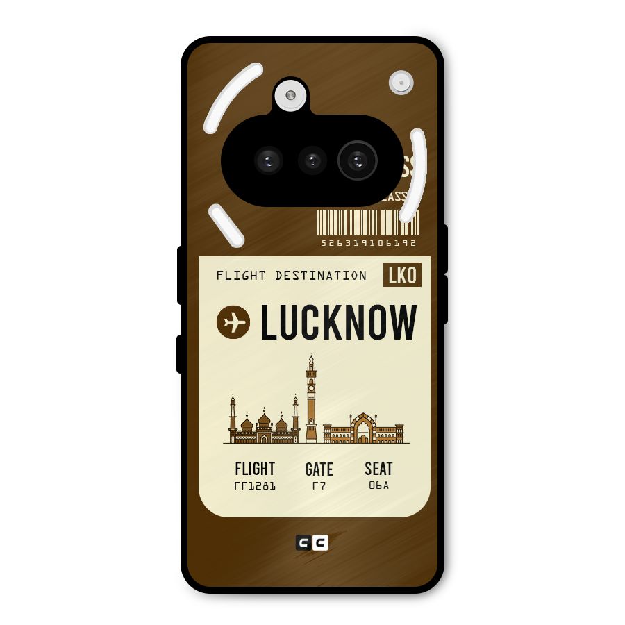 Lucknow Boarding Pass Metal Back Case for Nothing Phone 3a