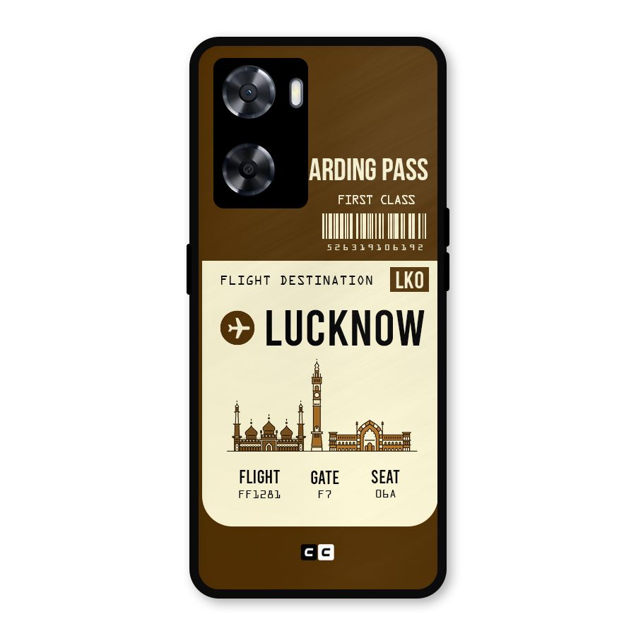 Lucknow Boarding Pass Metal Back Case for Oppo A77s