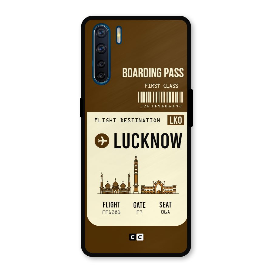 Lucknow Boarding Pass Metal Back Case for Oppo F15