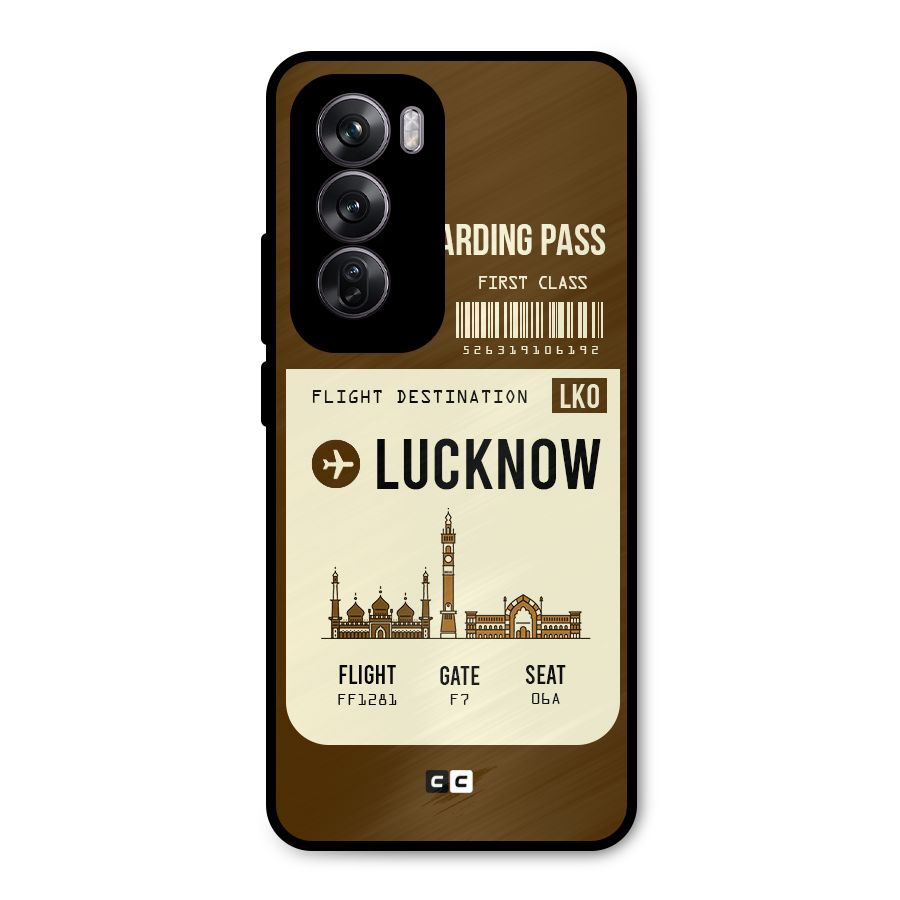 Lucknow Boarding Pass Metal Back Case for Oppo Reno12 Pro